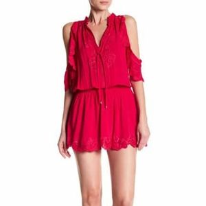 Parker Embroidered Split Neck Dress